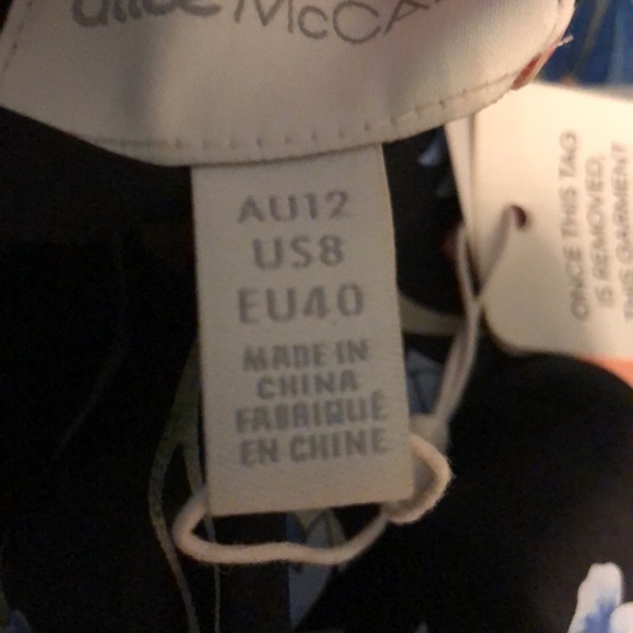 Alice McCall Cut Out Midriff MIDI Dress  Dark Floral Dress size US 8 EU 40 NWT - Picture 11 of 11